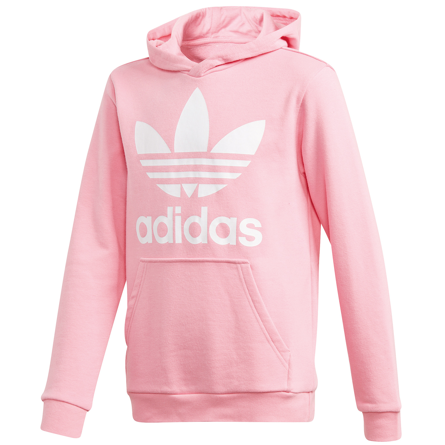 adidas Originals Junior Trefoil Hoodie Kinder pink weiß DV2877 adidas Originals Junior Trefoil Hoodie Kinder pink weiß DV2877